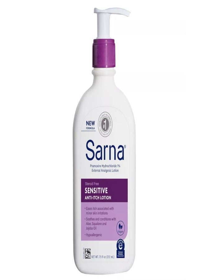 Sarna Sensitive Anti-Itch Lotion Steroid-Free with 1% Pramoxine Hydrochloride, with Aloe, Squalane, and Jojoba Oil 7.5 fl oz (Pack of 2) - Image 2